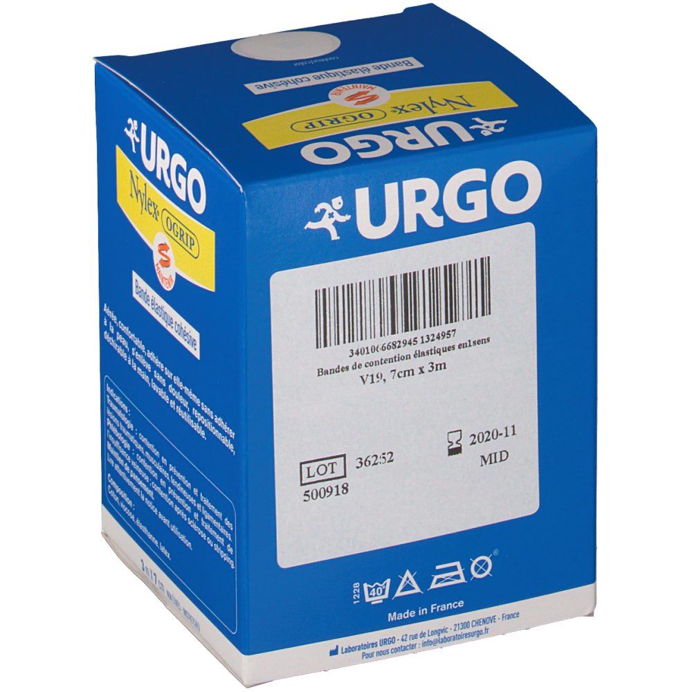 Urgo Nylex Ogrip Bande Cohesive blanche 3 m x  7 cm
