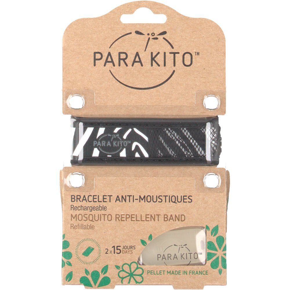 PARA KITO™ Bracelet anti-moustiques graffic noir