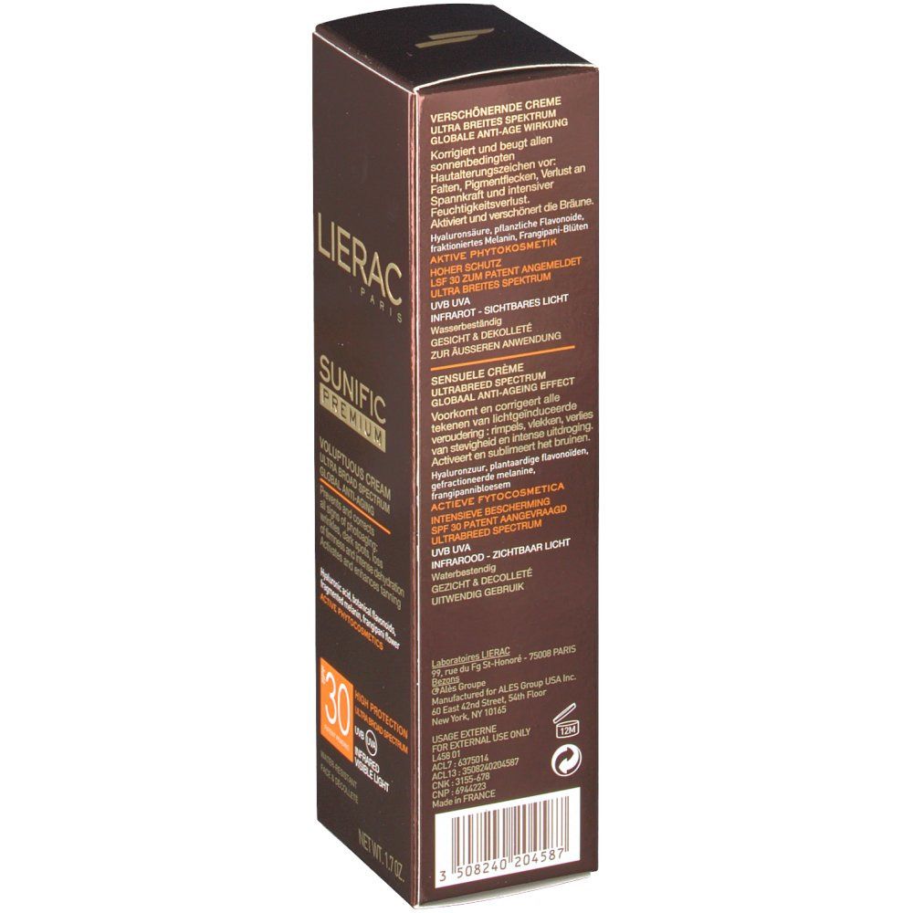 Lierac Sunific premium crème voluptueuse SPF 30 anti-tâche