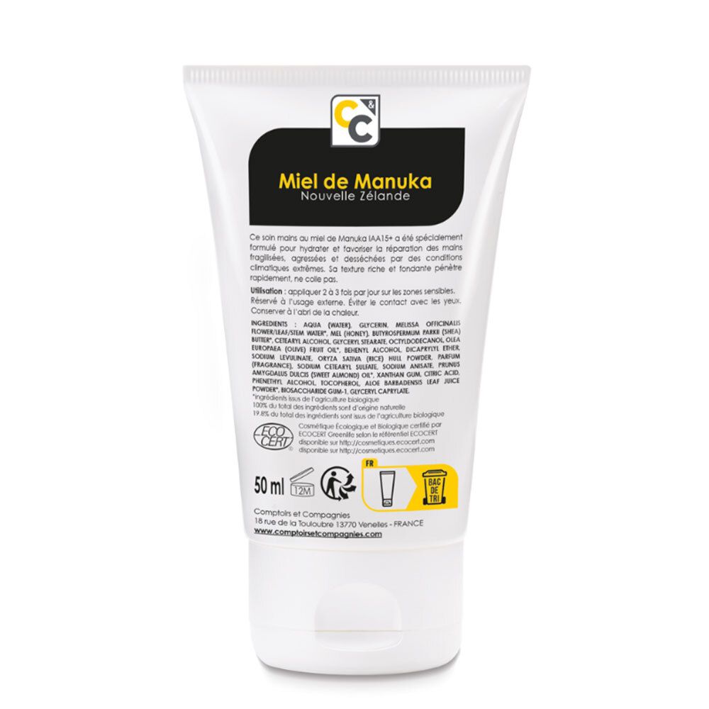 Comptoirs & Compagnies Soin Mains Réparation Extrême Certifié Bio au Miel de Manuka IAA15+