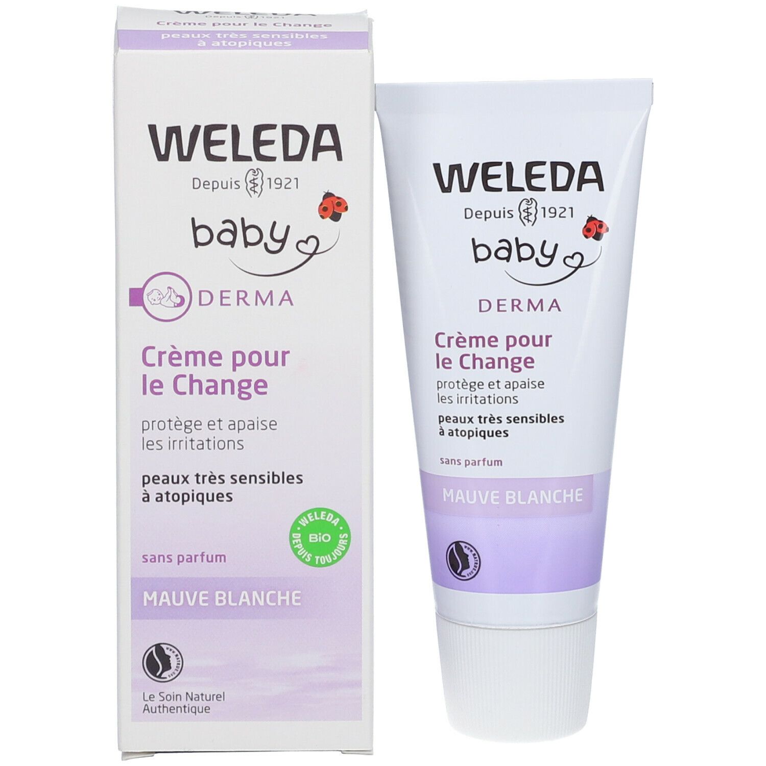 WELEDA Baby Derma Crème pour le Change à la Mauve blanche