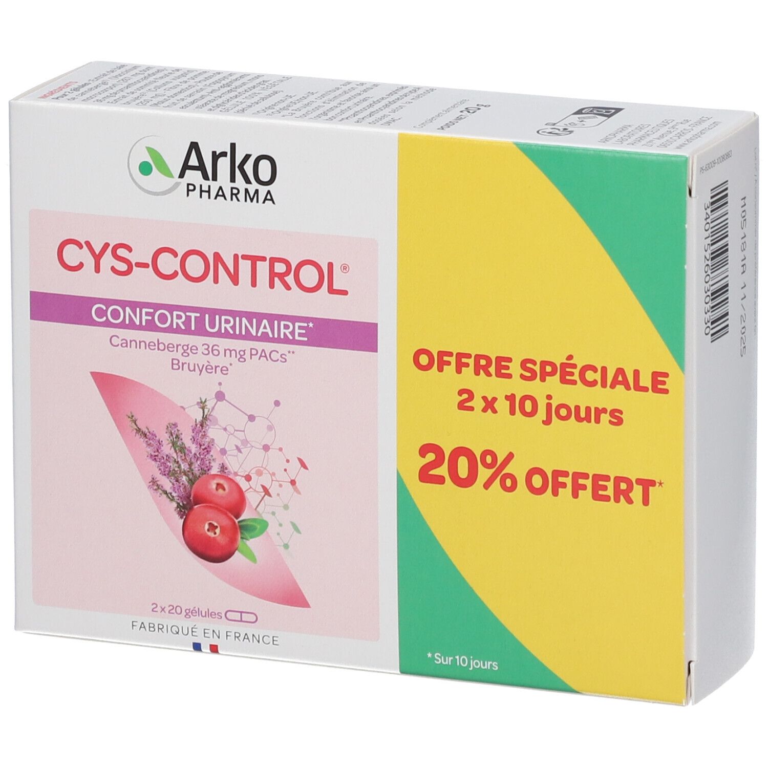 Arkopharma CYS-CONTROL® Gélules