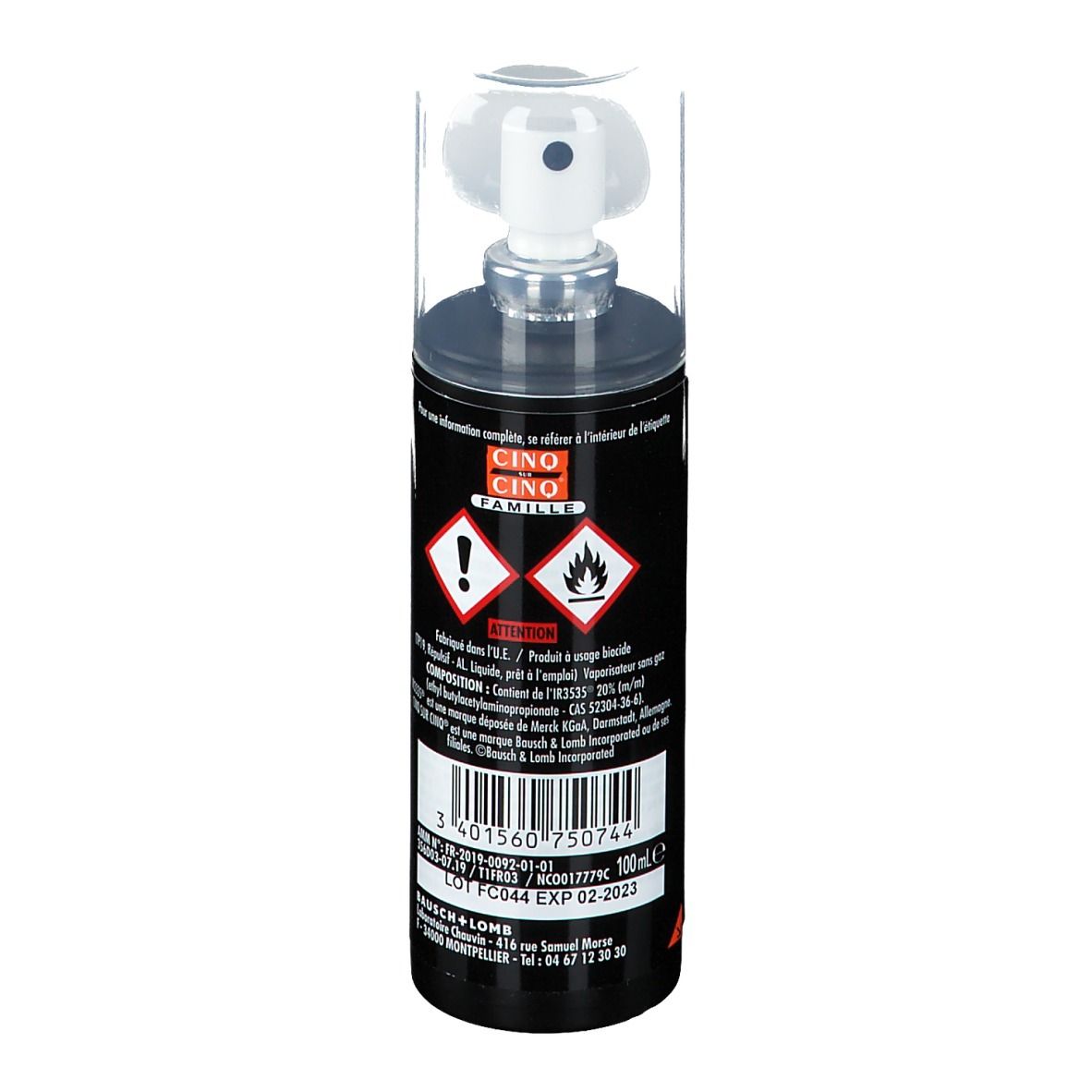 Spray Famille Anti-Moustiques - Moustiques Tigres 100ml Cinq sur Cinq
