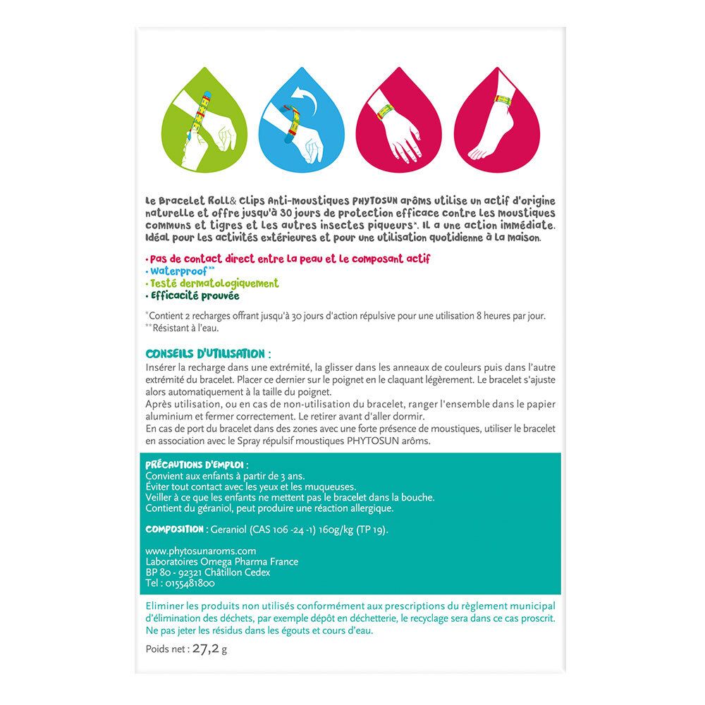 Phytosun Aroms bracelet antimoustique enfant + recharge