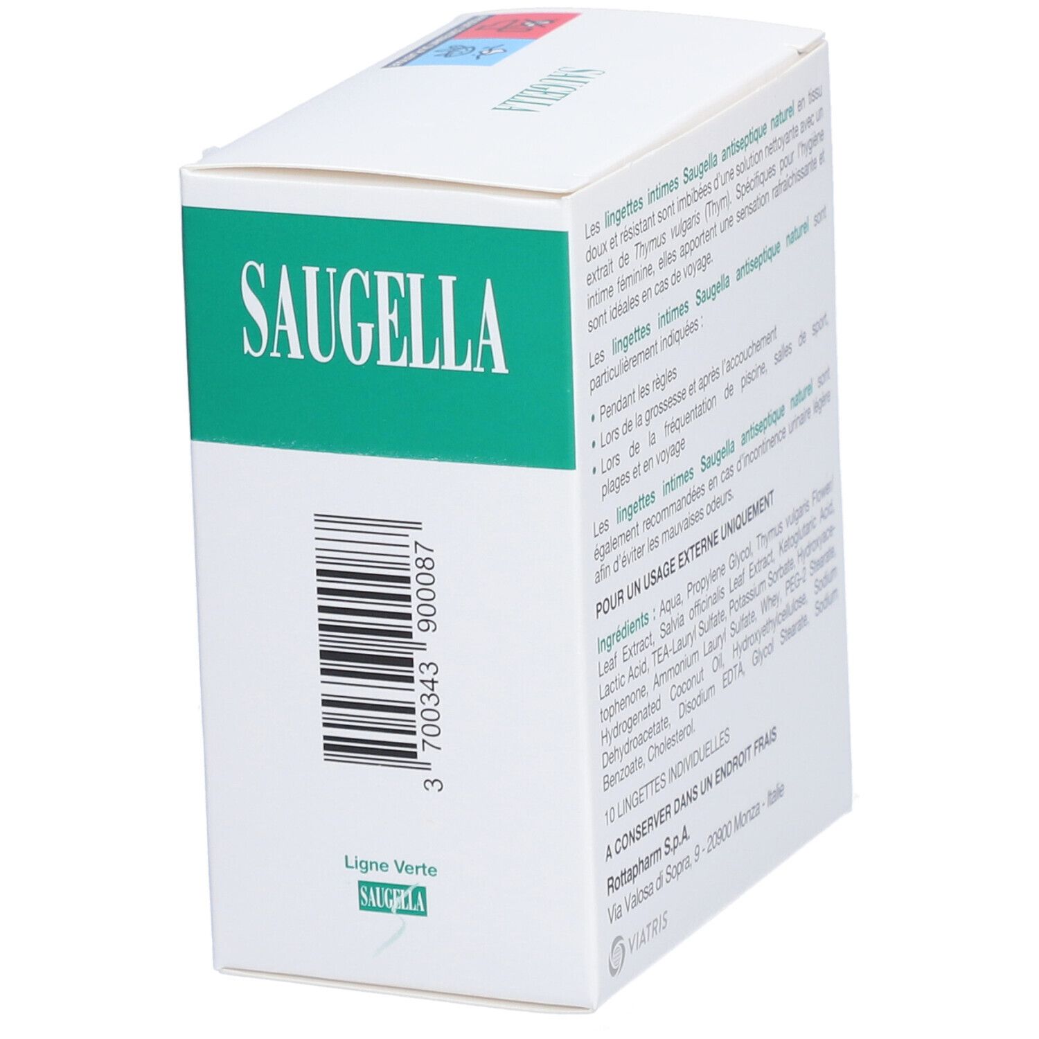 Saugella Antiseptique Naturel Lingettes