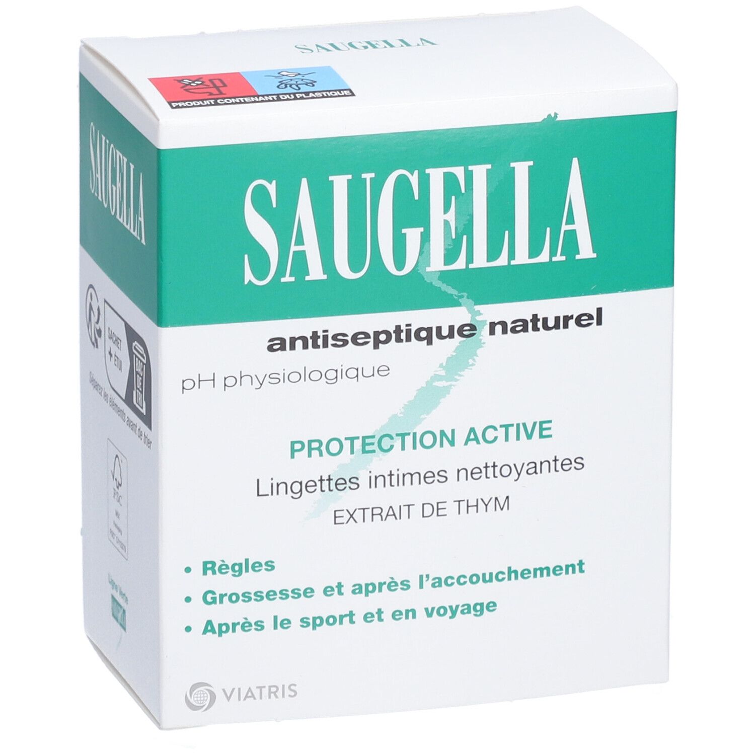 Saugella Antiseptique Naturel Lingettes