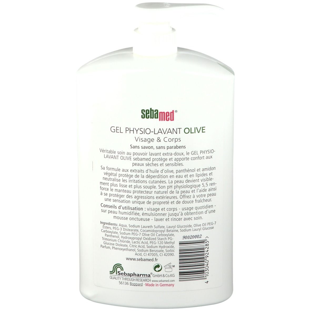 Sebamed Gel Physio-Lavant olive face & body wash
