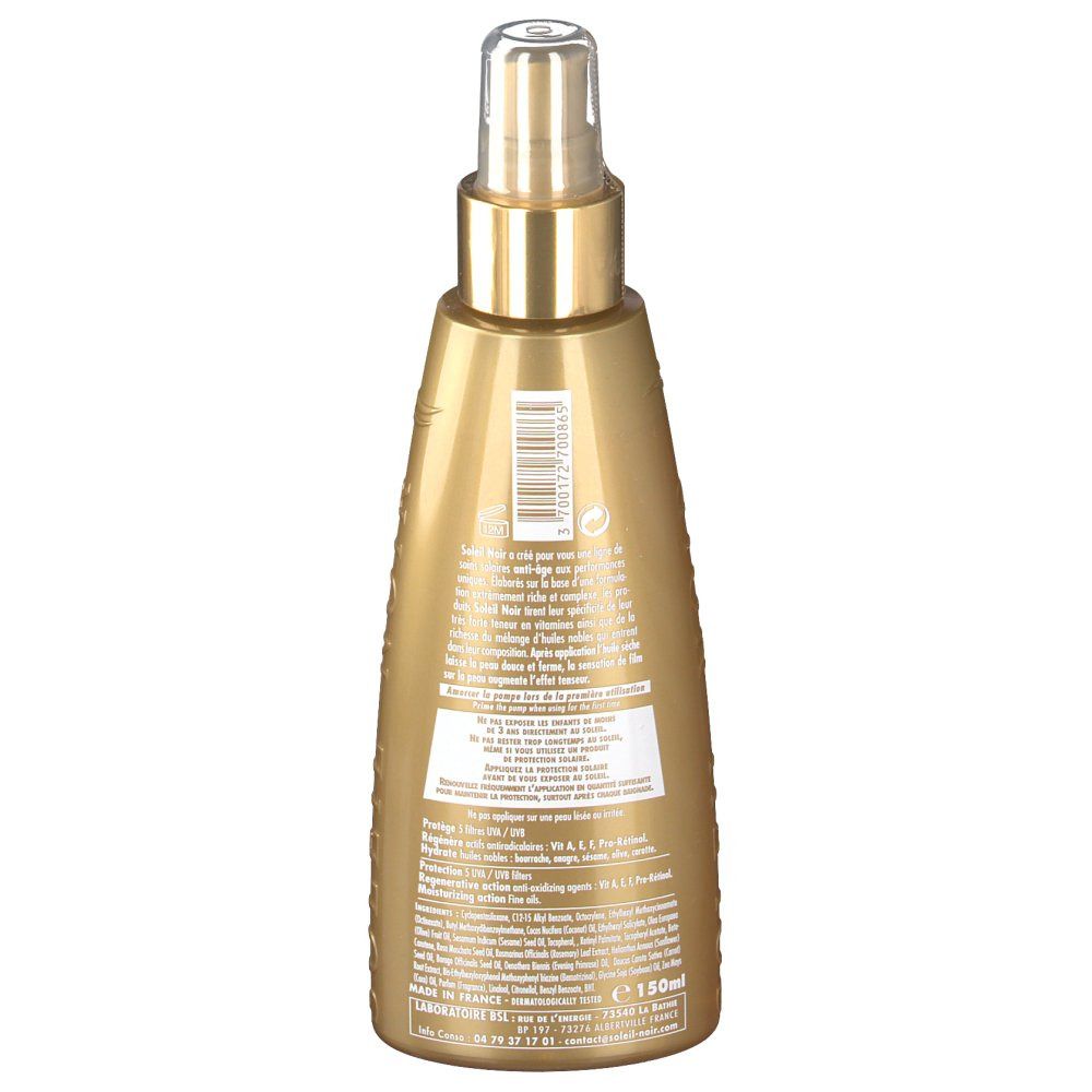Soleil Noir Huile sèche vitaminée SPF 10