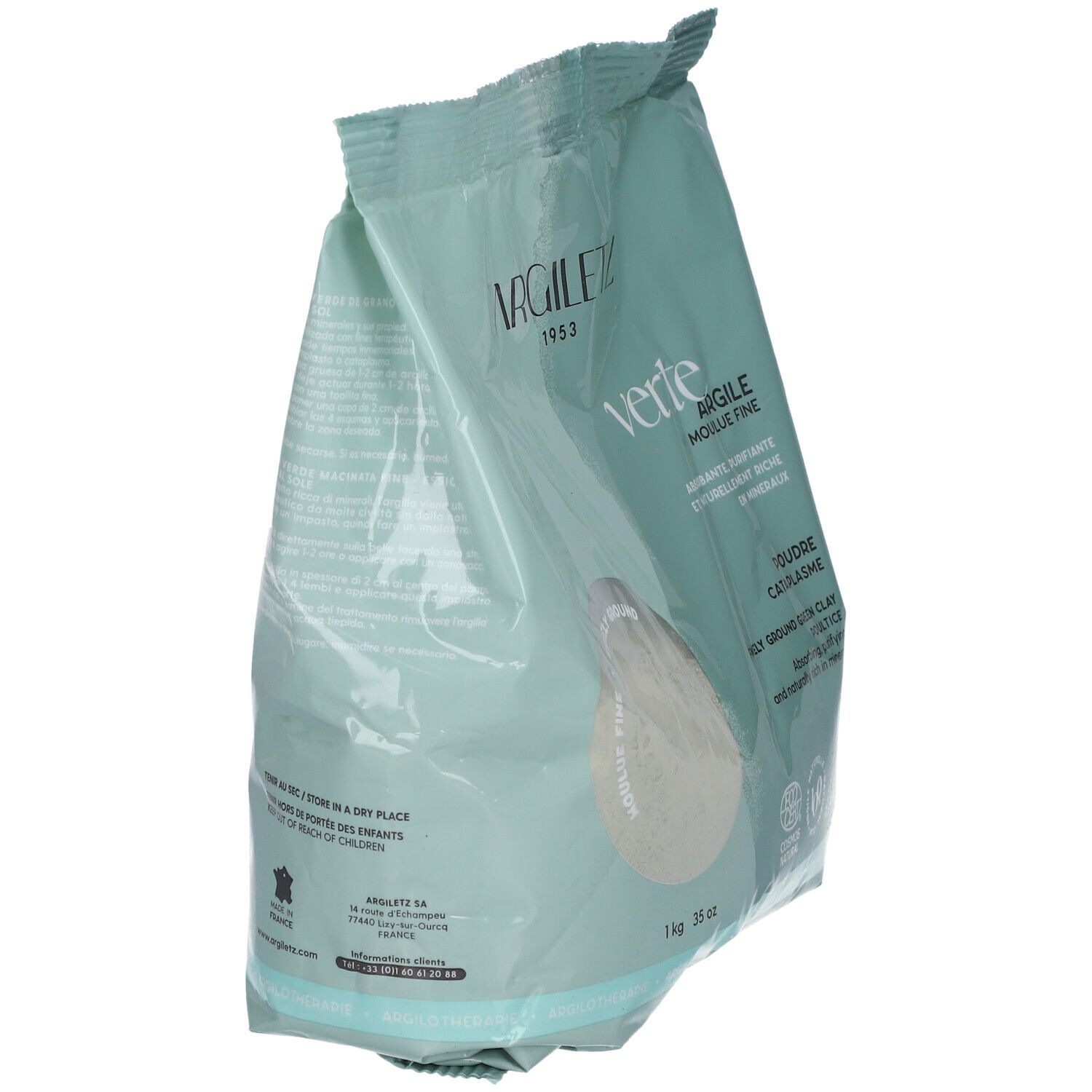 meSoigner - Argiletz Argile Verte Poudre Moulue Fine, Bt 3 Kg