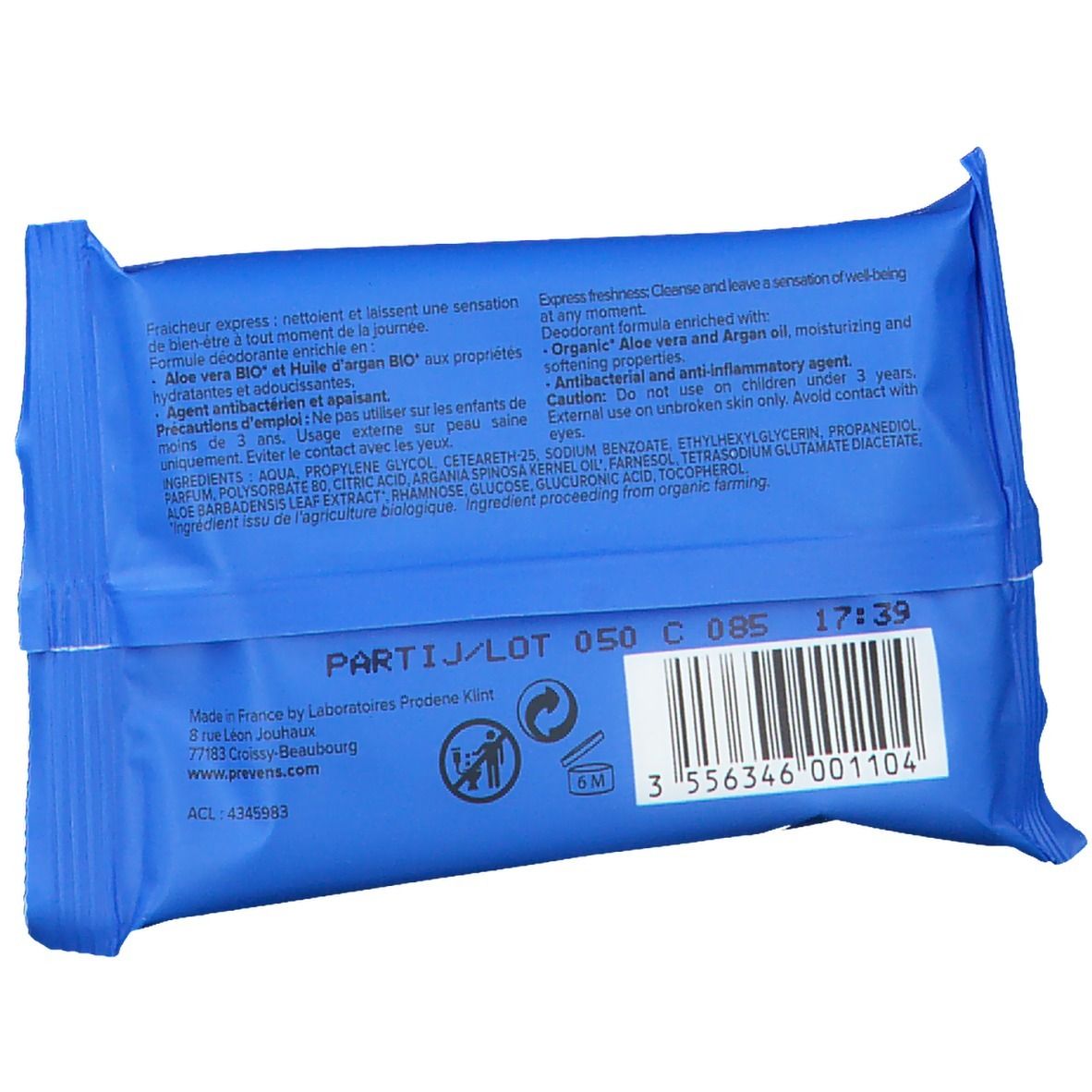 Preven's Lingettes Déodorantes