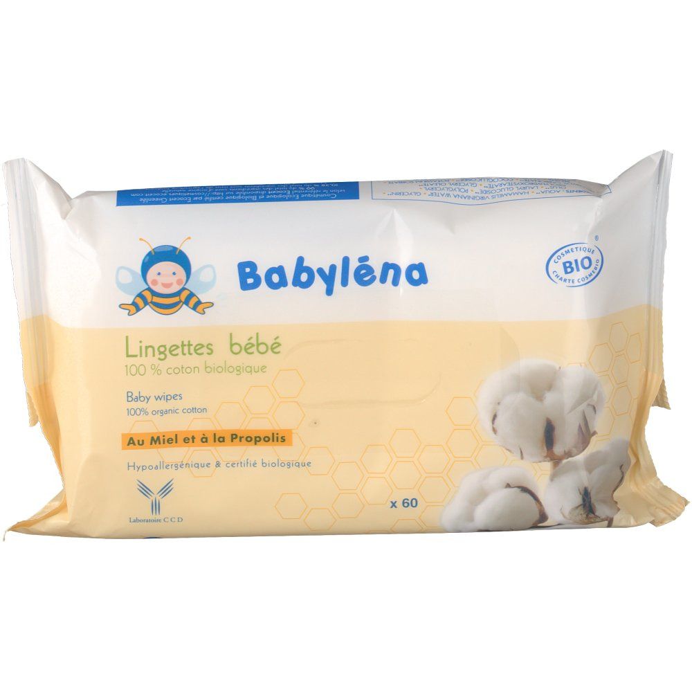 Babyléna Lingettes bébé 100 % coton biologique