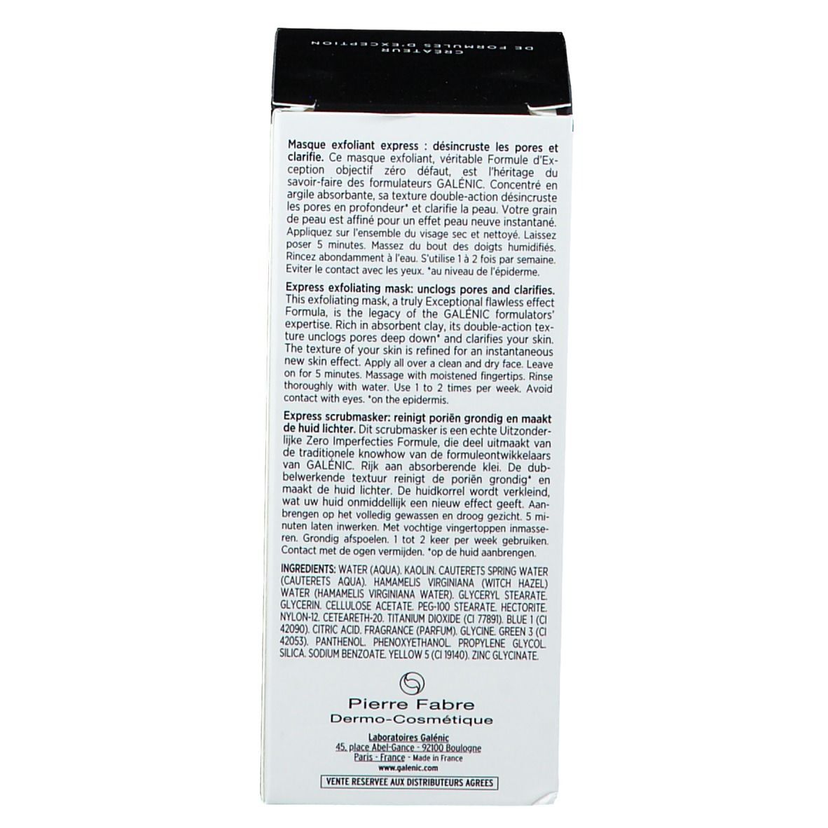 Galénic Pureté sublime Masque exfoliant express
