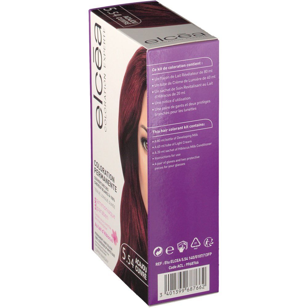 Elcéa coloration experte Acajou Cuivré 5.54
