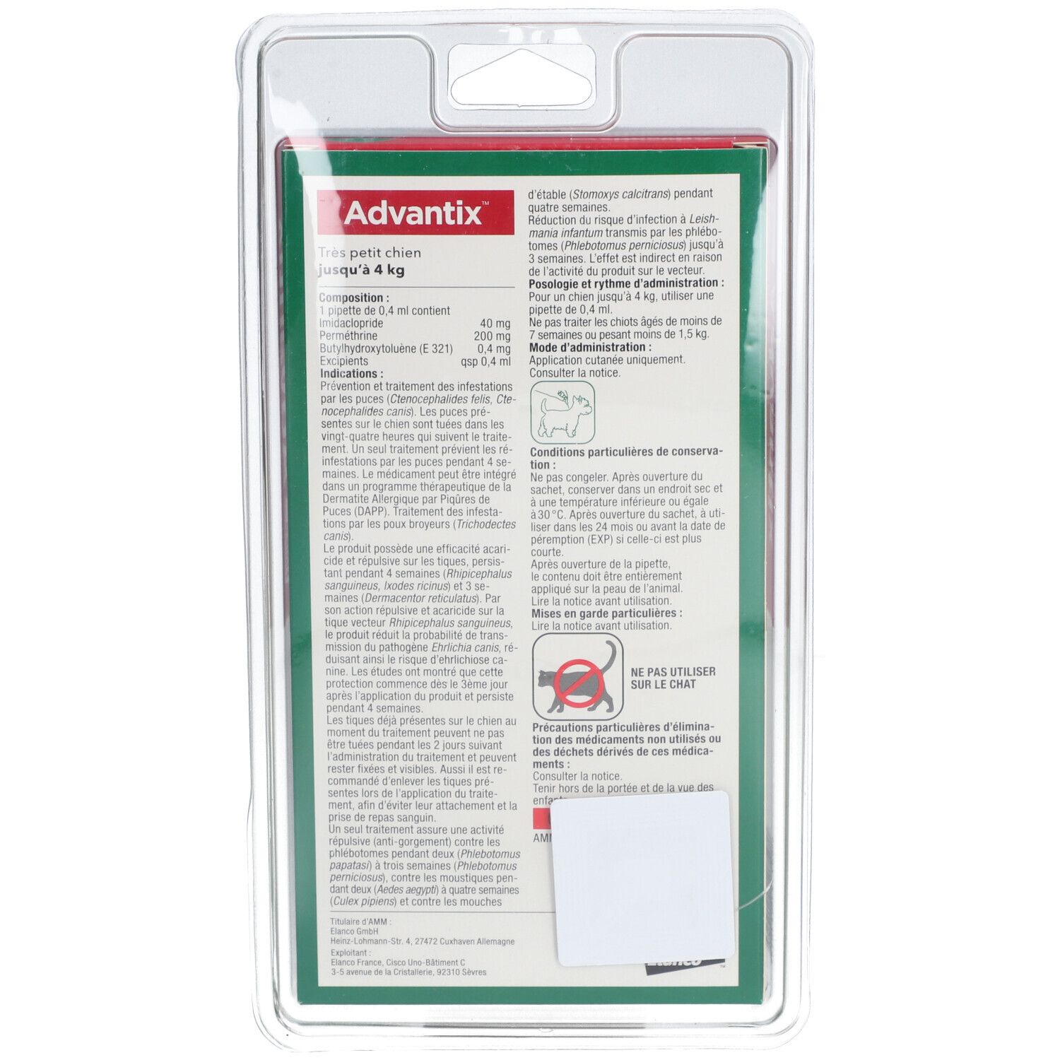 Advantix Très petit chien de 1,5 - 4 kg