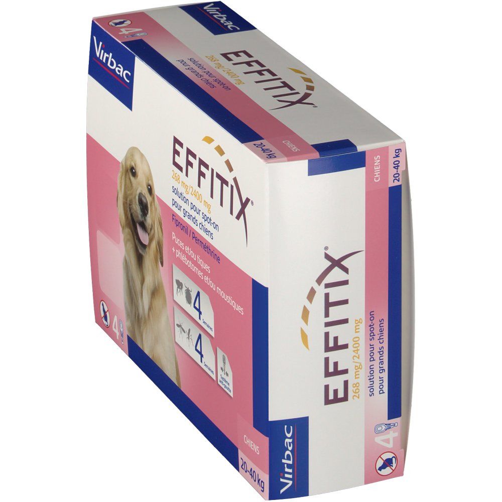 Virbac Effitix Solution pour spot on pour grand chien