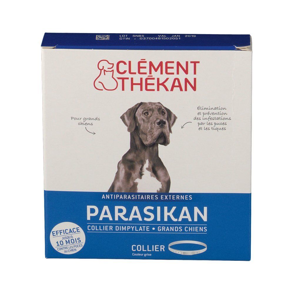 Clement Thekan Collier Antiparasitaire Puces Et Tiques Grand Chien