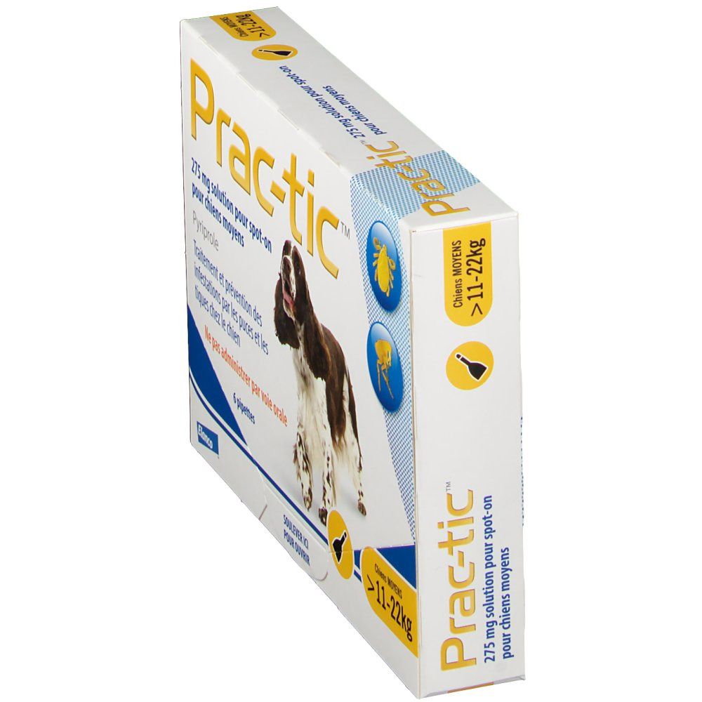 Prac-tic® 275 mg solution pour chiens moyens