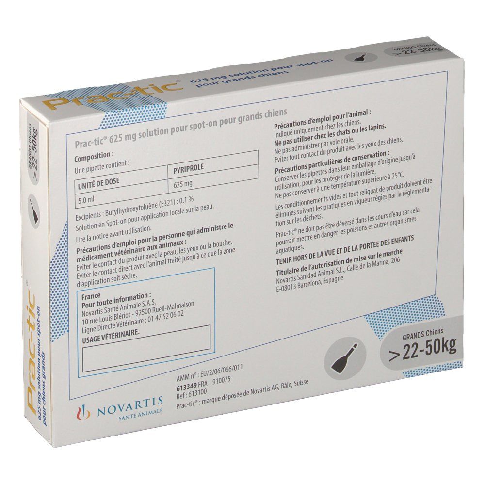 Prac-tic® 625 mg solution pour grands chiens