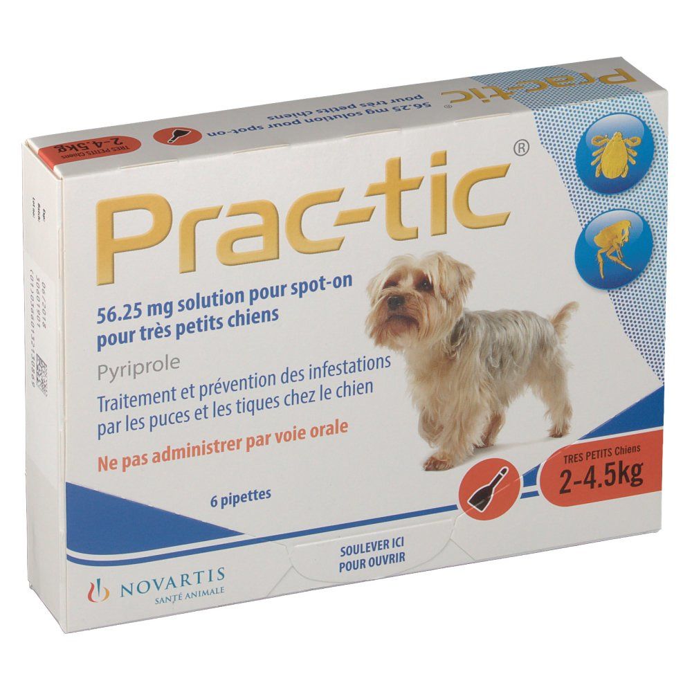 Prac-tic® 56,25 mg solution pour très petits chiens