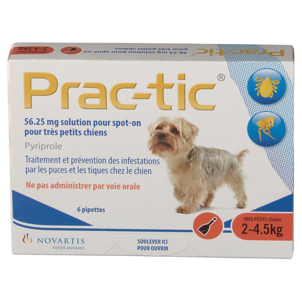 Prac-tic® 56,25 mg solution pour très petits chiens