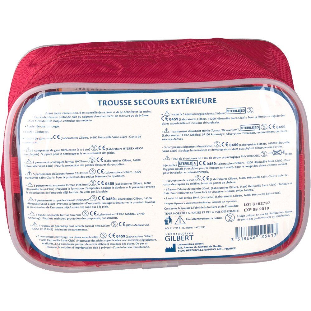 Gilbert Trousse de Secours 1ères urgences