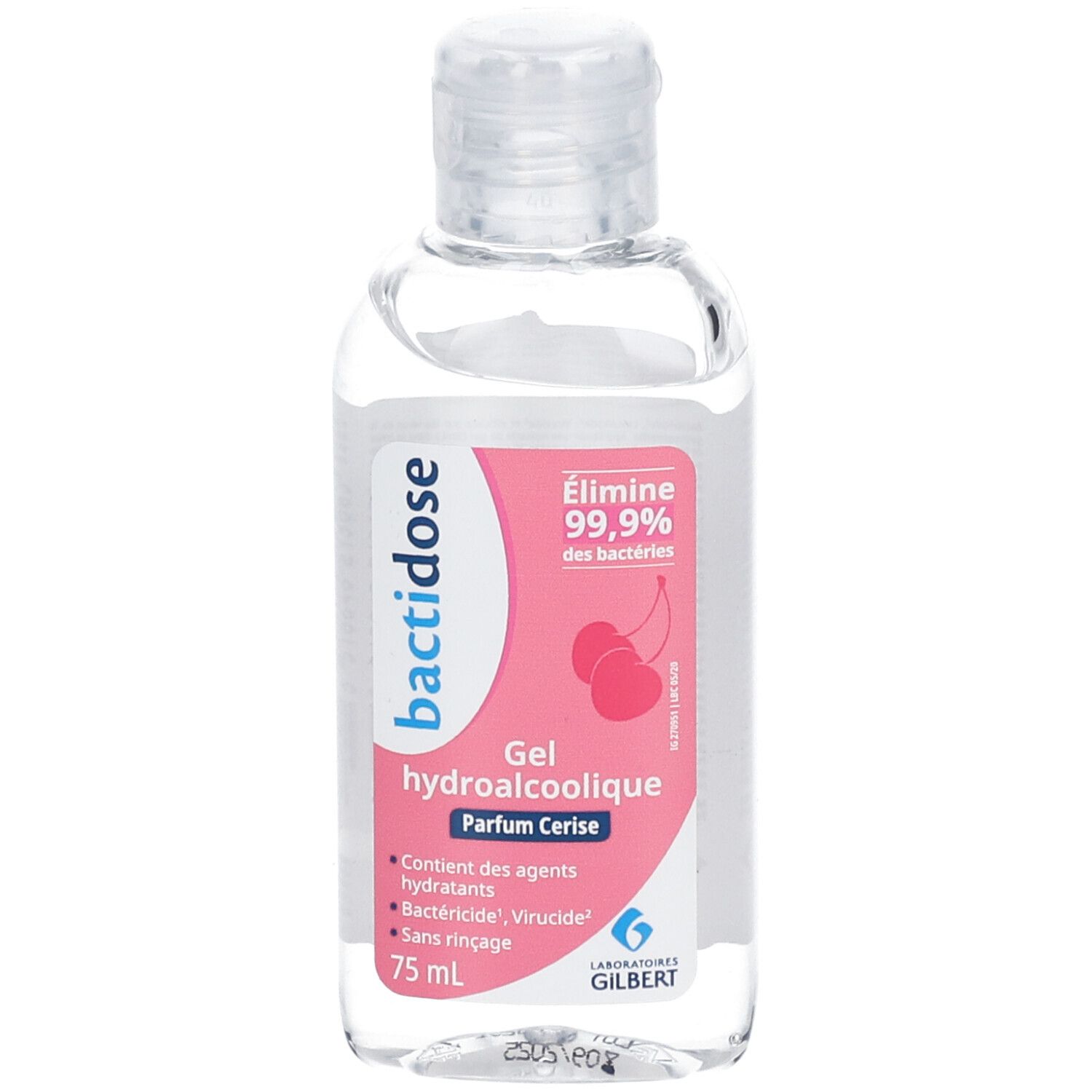 Bactidose Gel Hydroalcolique mains parfum cerise