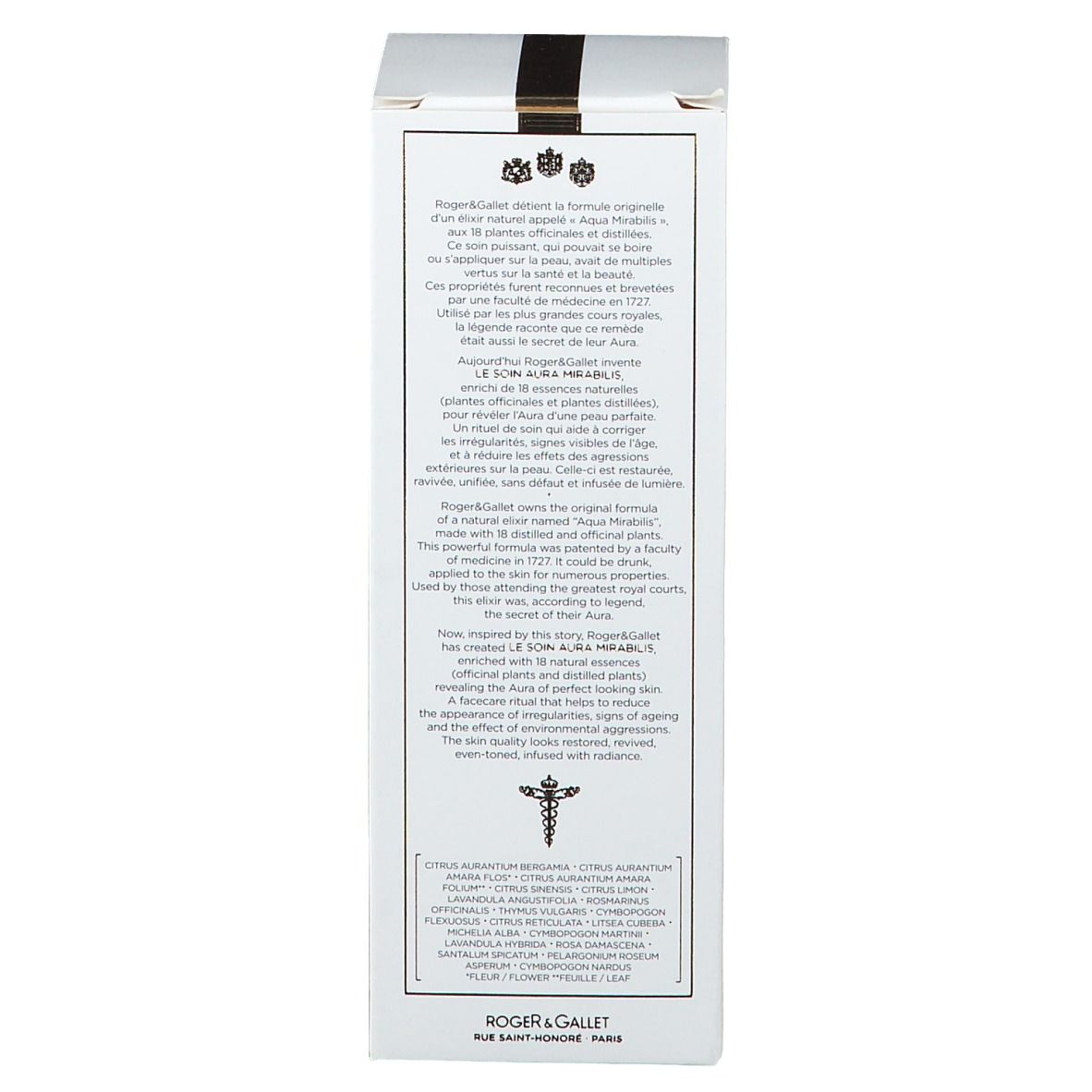 Roger & Gallet Soin Aura Mirabilis Masque extra fin Démaquillant