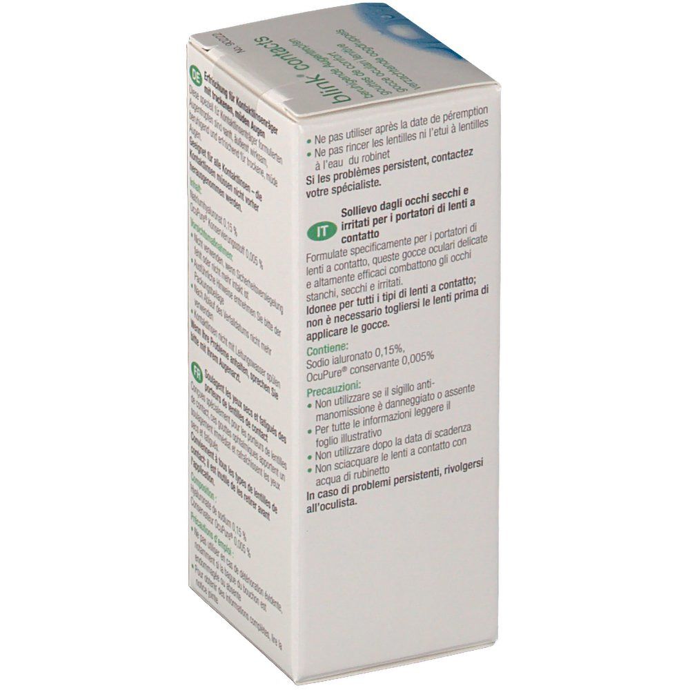 Blink contacts Gouttes de confort