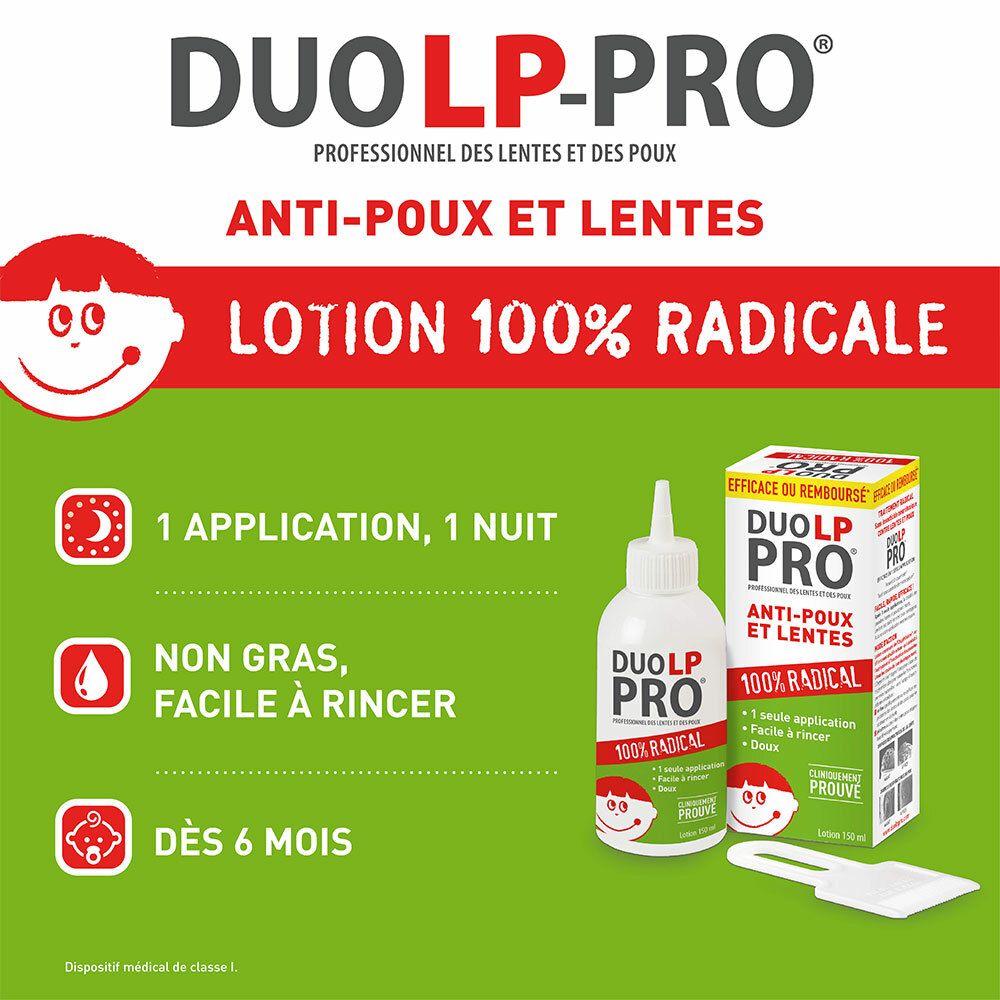 Duo Lp Pro Lotion Traitement Poux Lentes 200ml - Pharmacie de la Gespe -  Tarbes