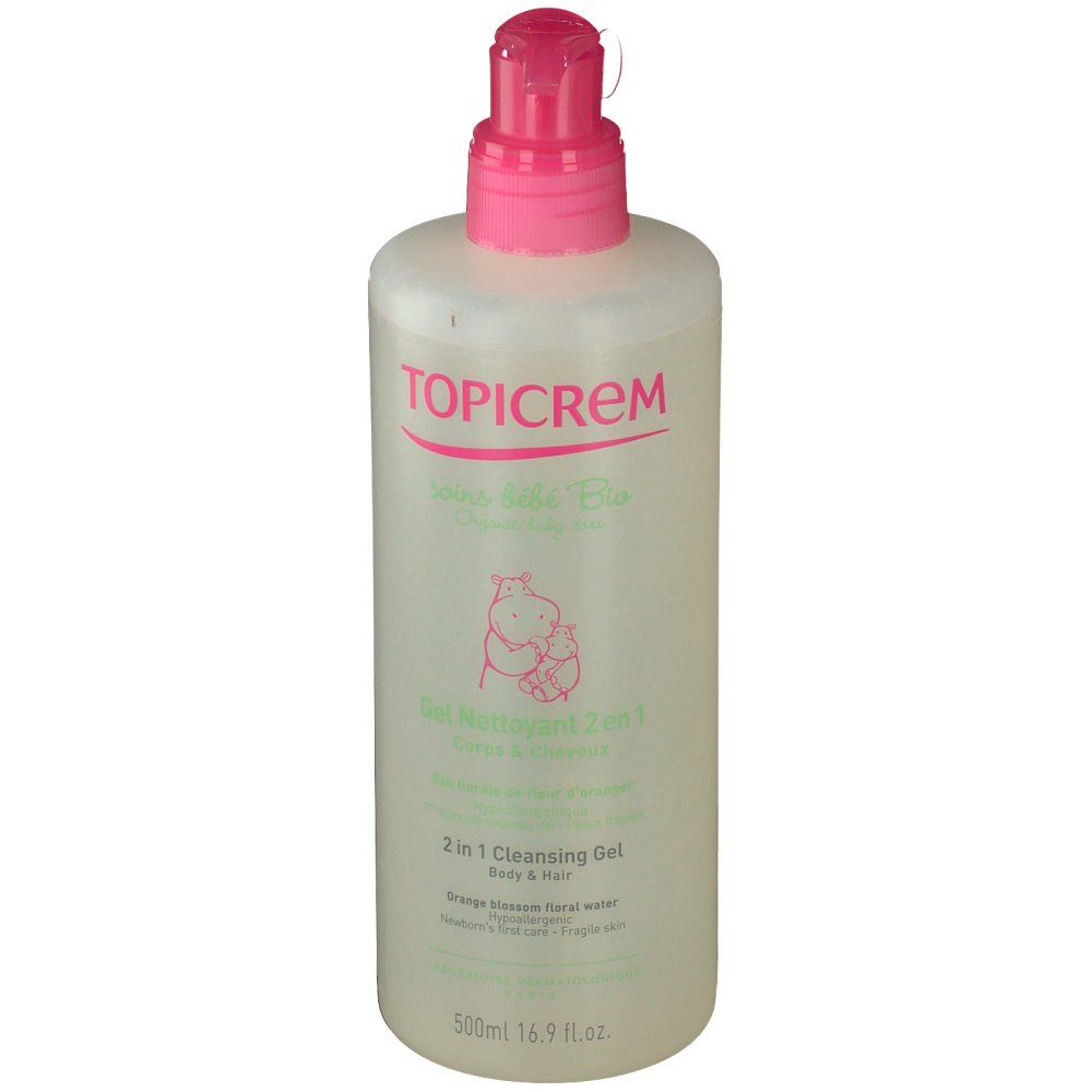 TOPICREM Soins Bébé Bio Gel Nettoyant 2 en 1