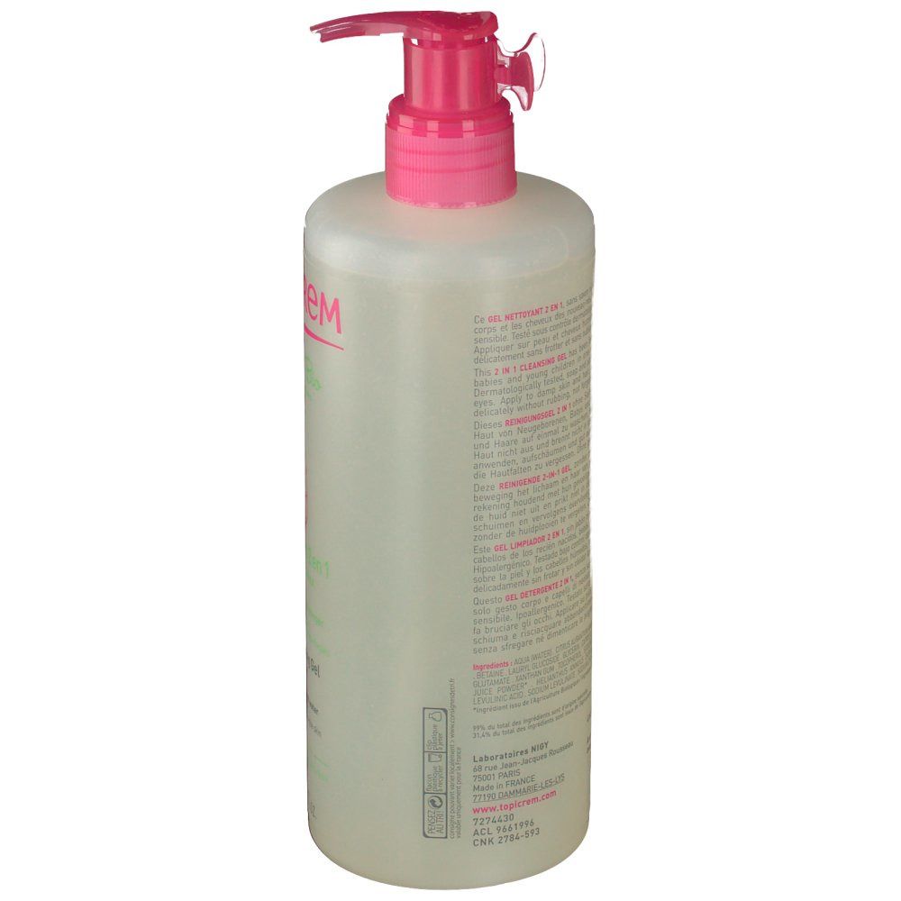 TOPICREM Soins Bébé Bio Gel Nettoyant 2 en 1