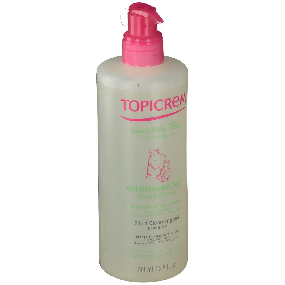 TOPICREM Soins Bébé Bio Gel Nettoyant 2 en 1