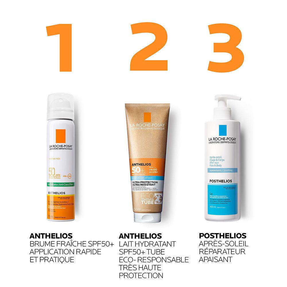Anthelios Crème Solaire en Brume Fraîche Anti-Brillance Visage SPF50 Aérosol Avec Parfum 75ml