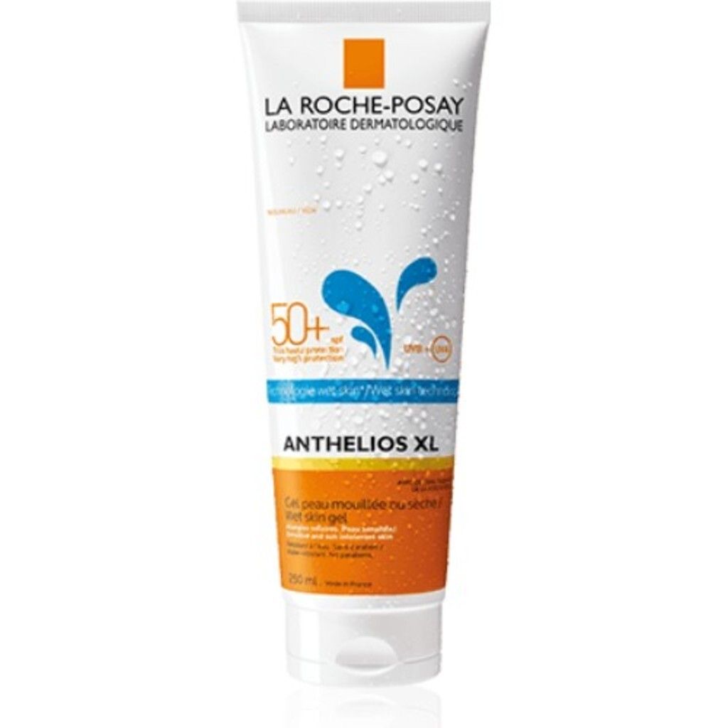 LA ROCHE POSAY Anthelios XL Crème Solaire en Gel Peau Mouillée Wet Skin Corps SPF50+ Avec Parfum 250 ml