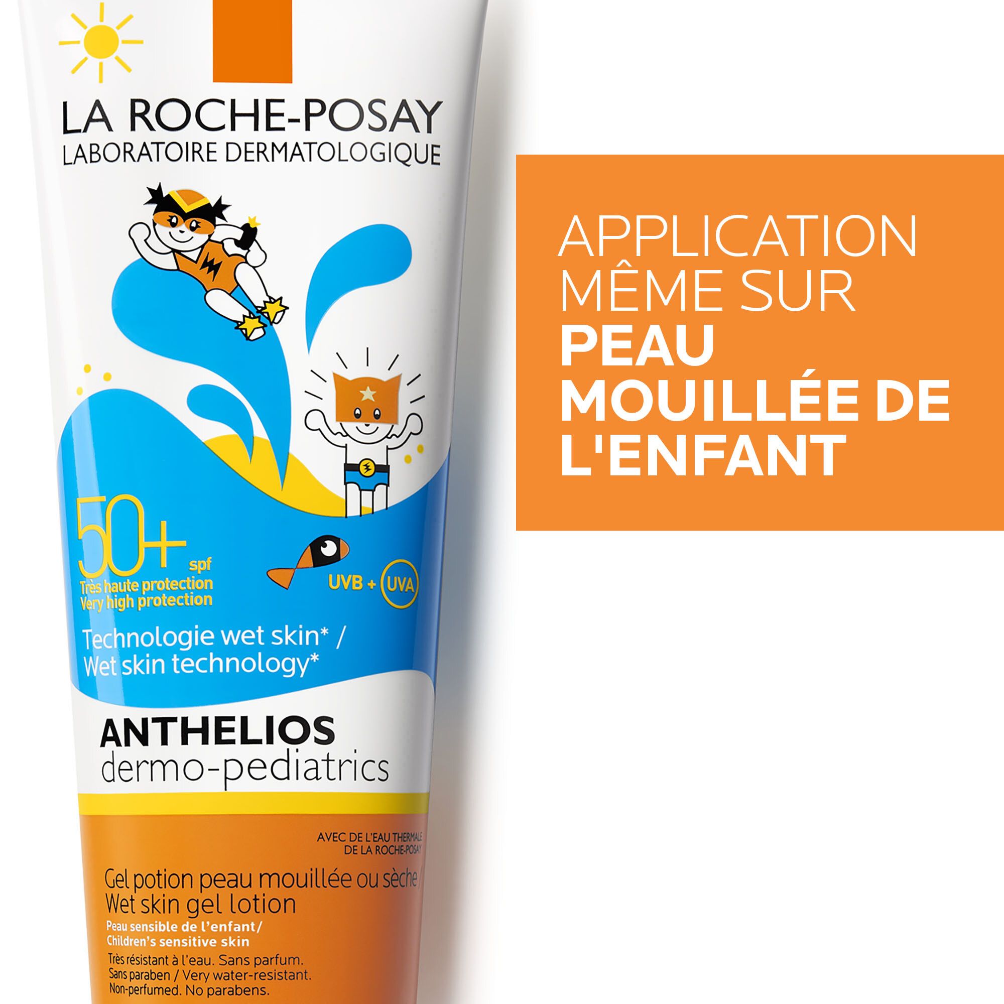LA ROCHE POSAY ANTHELIOS SPF50+ Dermo-Pediatrics Gel potion peau mouillée ou sèche