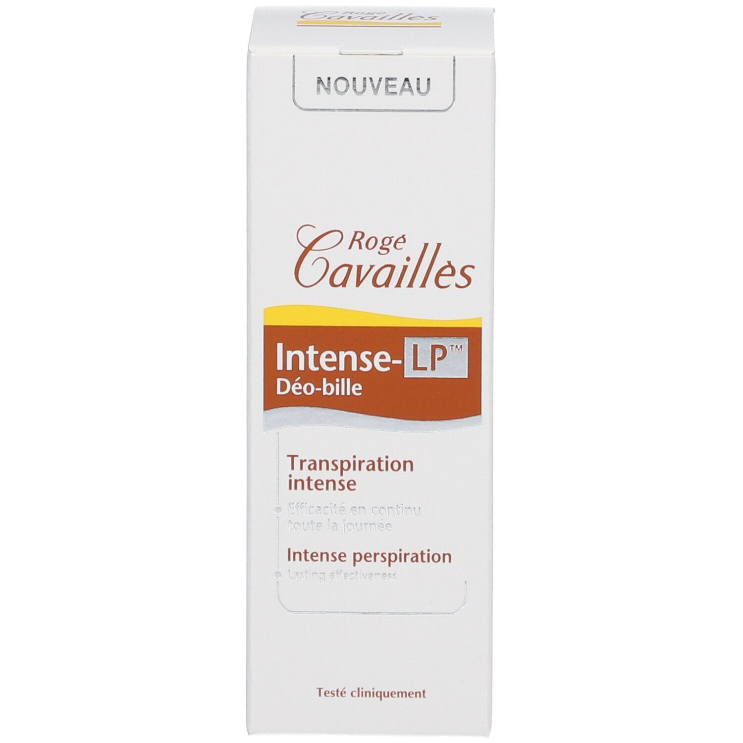 Emballage de Rogé Cavaillès Intense-LP Dé-bille. Blanc avec texte marron.