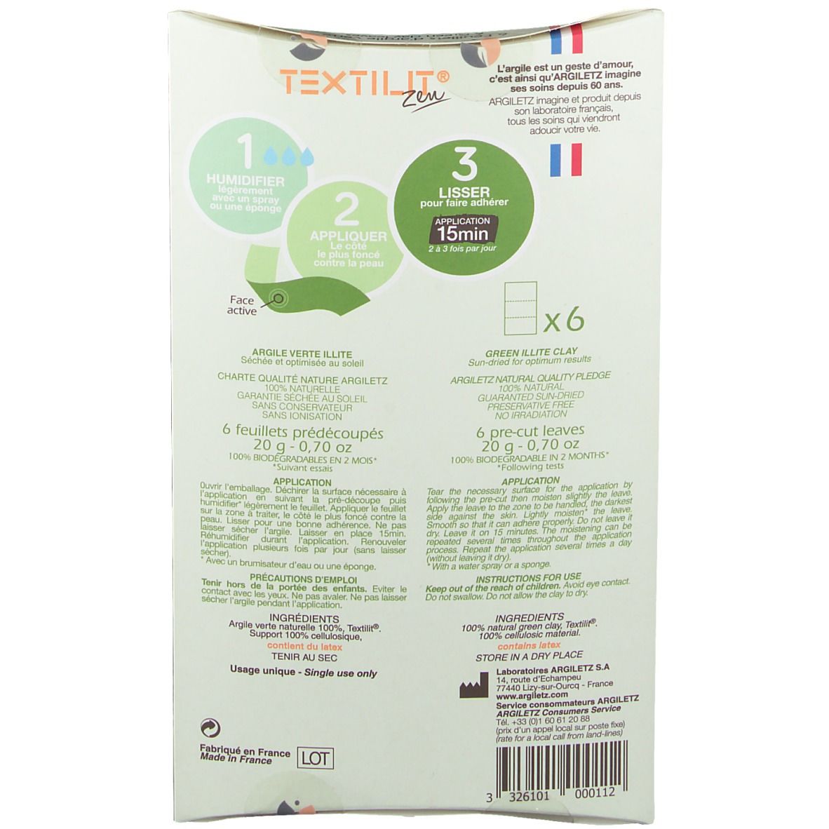 Argiletz Textilit Zen® Brins D'Argile