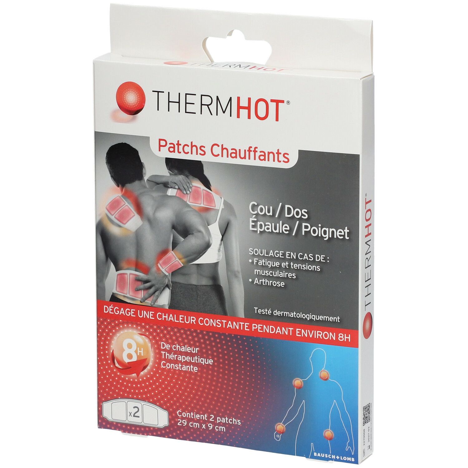 ThermHot Cou/Dos/Epaule/Poignet 2 Patchs Chauffants