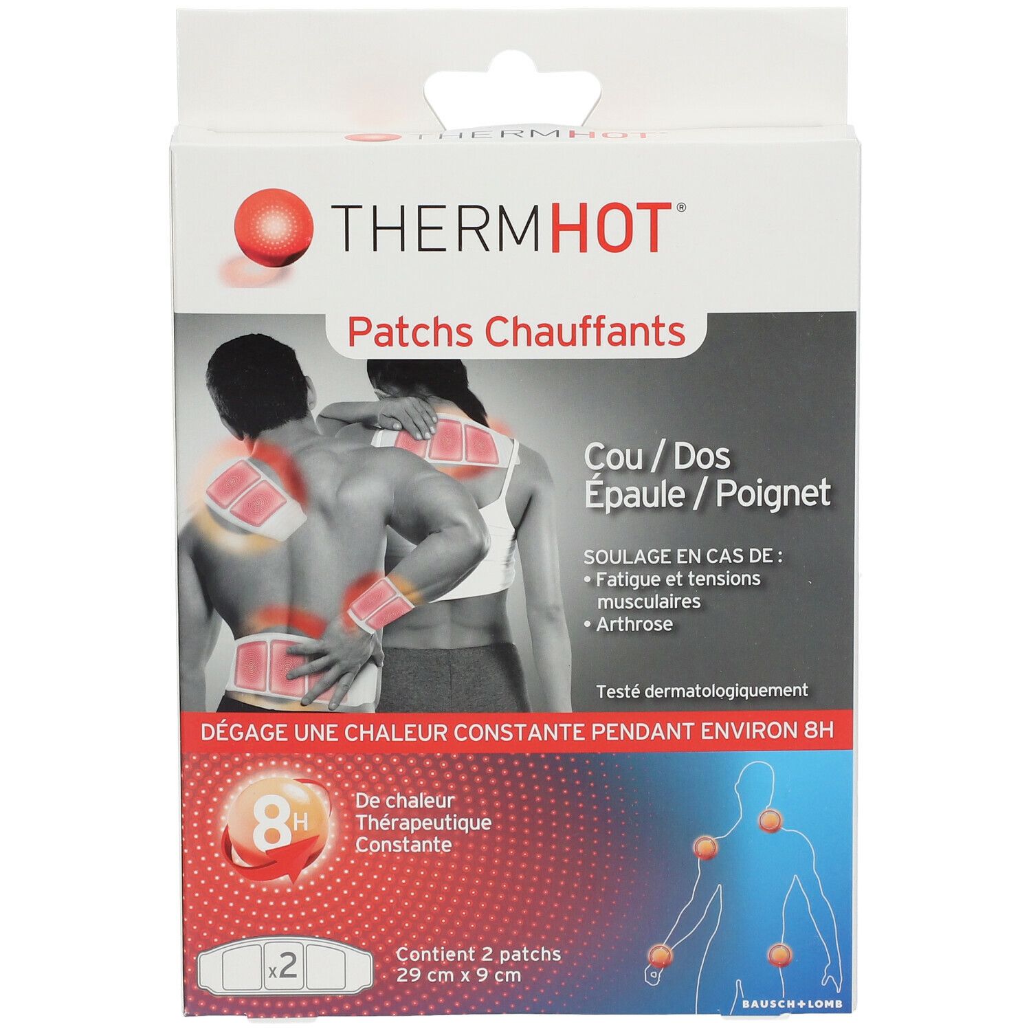 ThermHot Cou/Dos/Epaule/Poignet 2 Patchs Chauffants