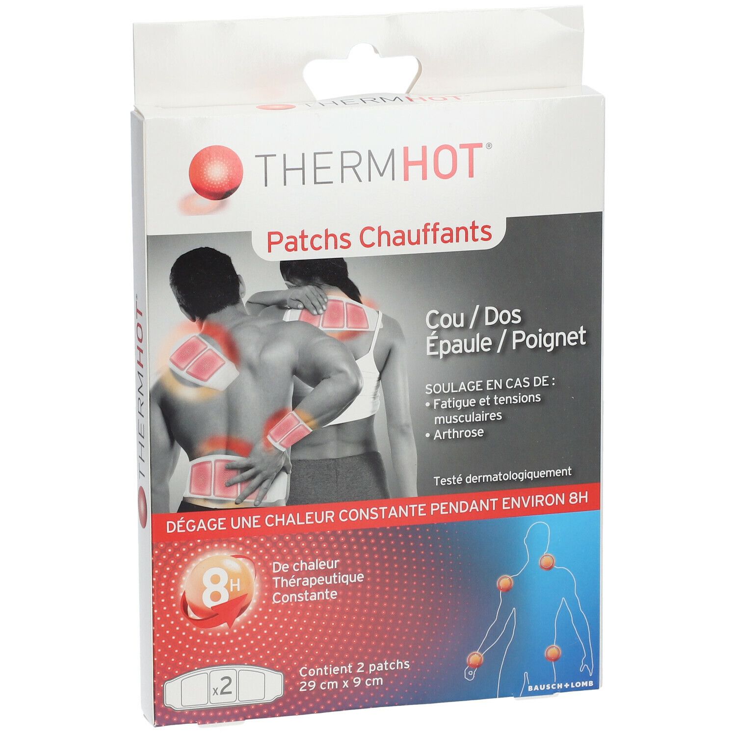 ThermHot Cou/Dos/Epaule/Poignet 2 Patchs Chauffants