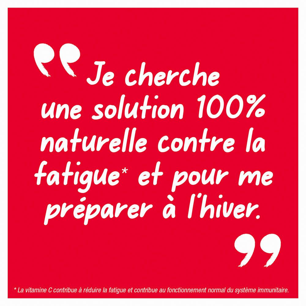 Citation textuelle. Inscription : Je cherche une solution 100% naturelle contre la fatigue et pour me préparer à l'hiver.