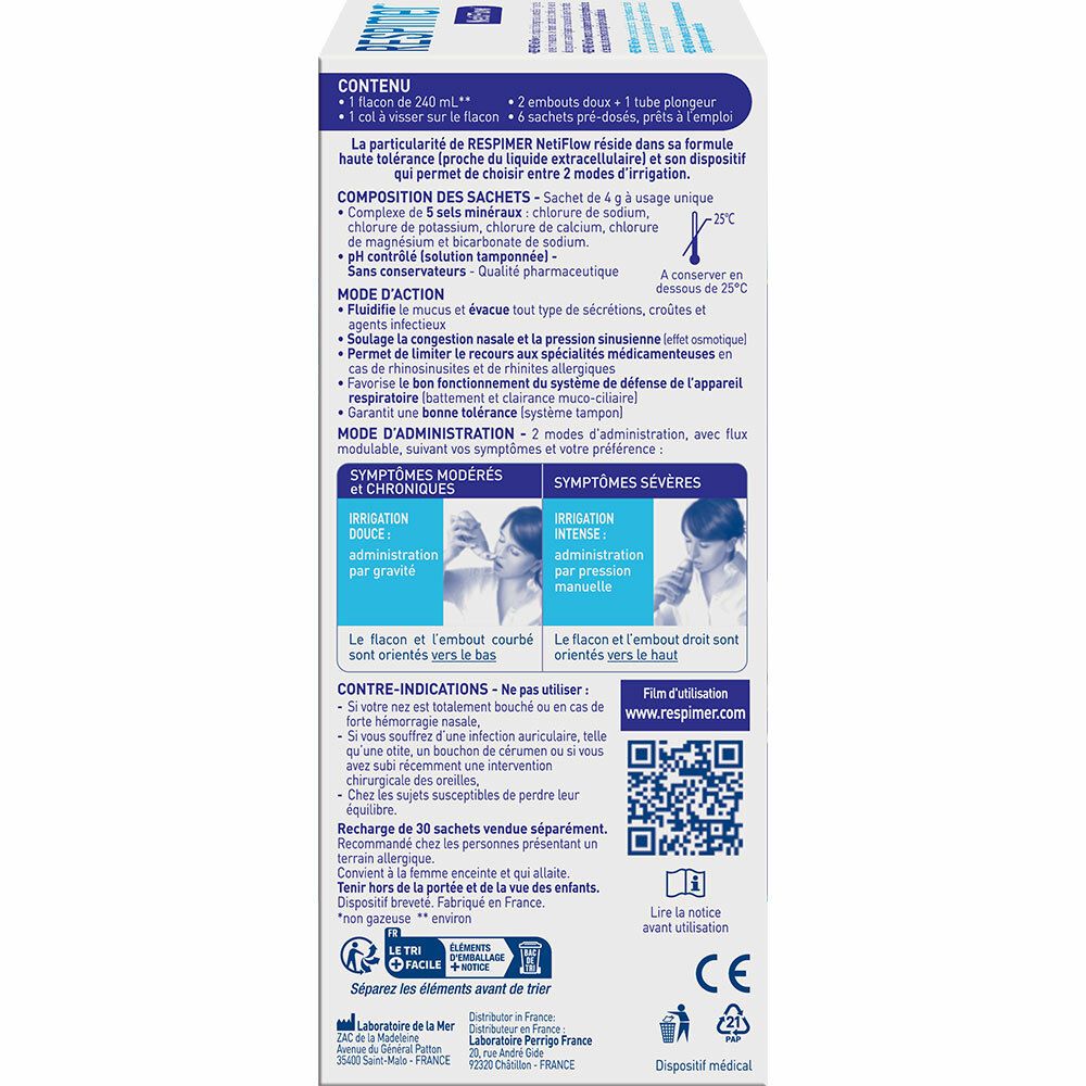 Pharmaservices - Respimer netiflow kit d'irrigation nasale