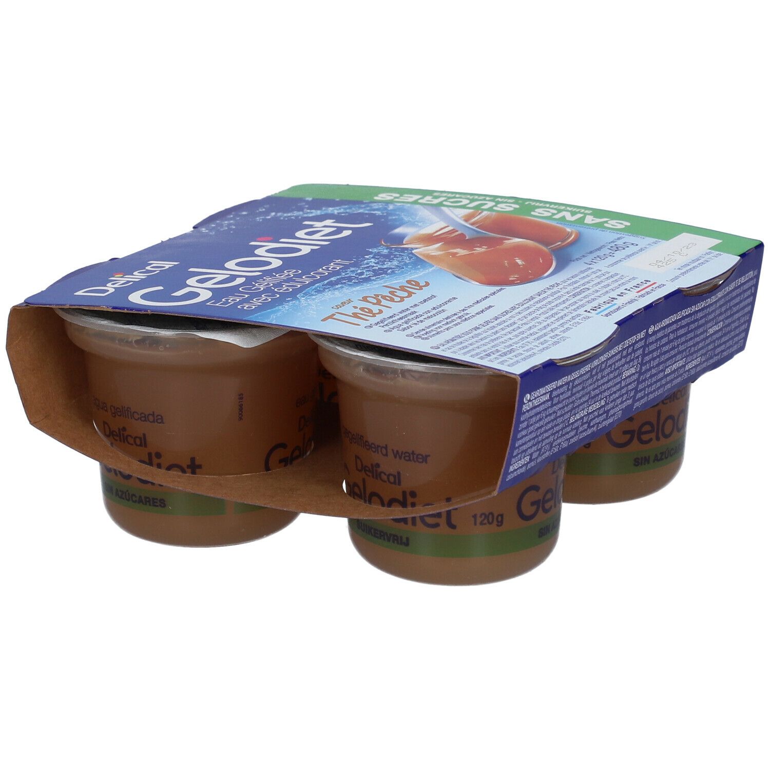 Gelodiet Eau gélifiée Thé Pèche