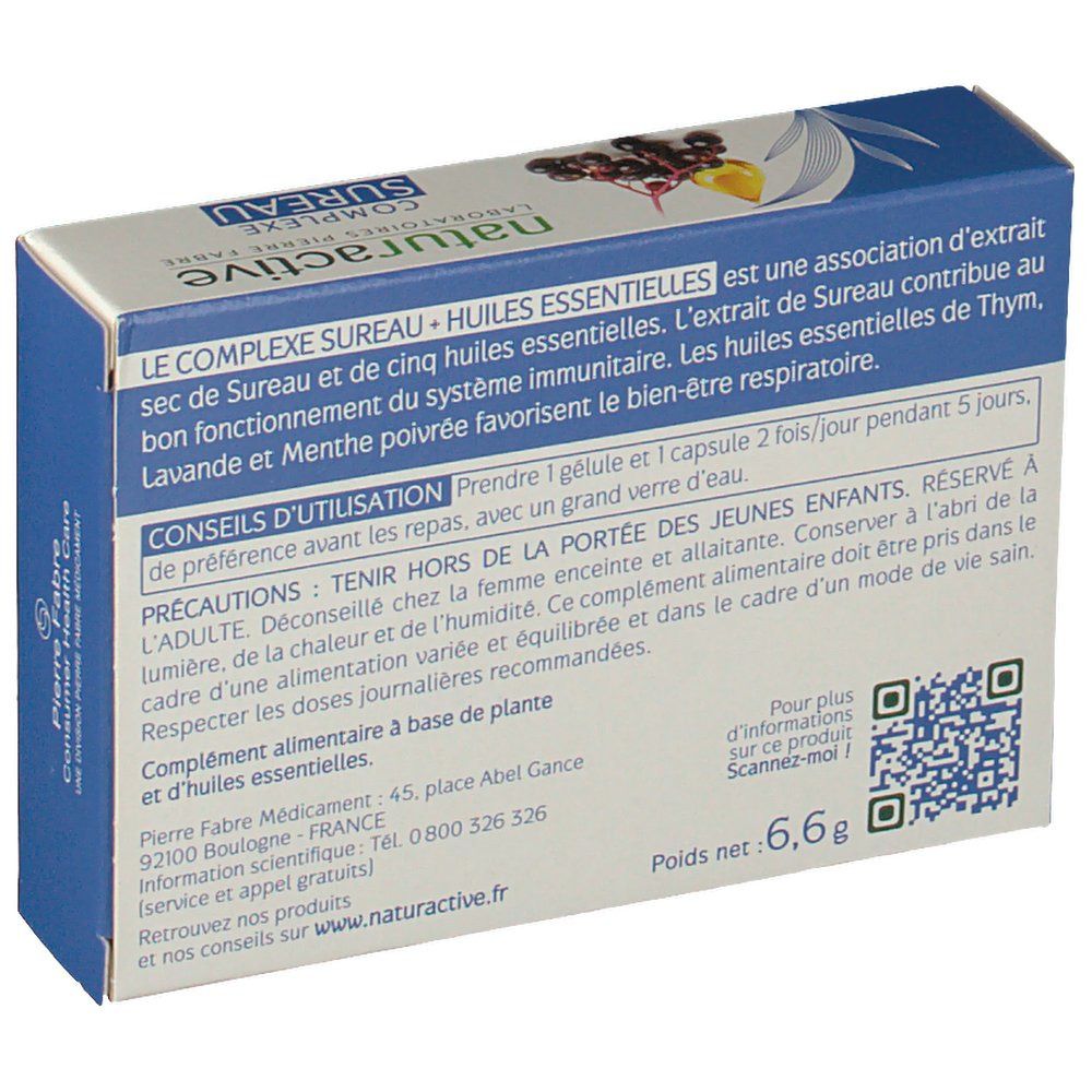Naturactive DUAL aux essences Sureau + Huiles essentielles