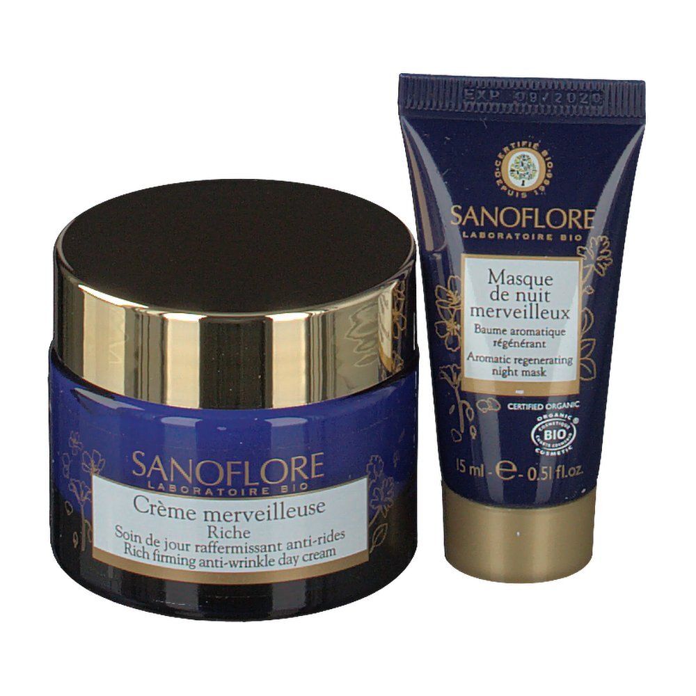 Sanoflore Crème Merveilleuse Riche + Masque de nuit merveilleuse