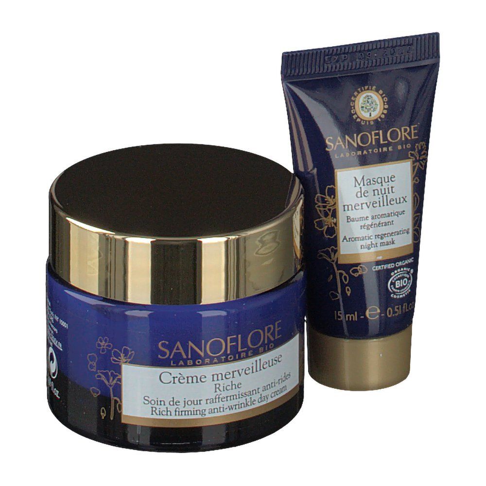 Sanoflore Crème Merveilleuse Riche + Masque de nuit merveilleuse