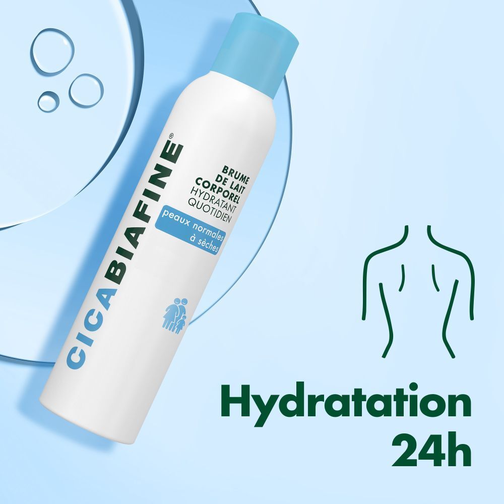 Cicabiafine Brume de lait corporel hydratant quotidien 200 ml