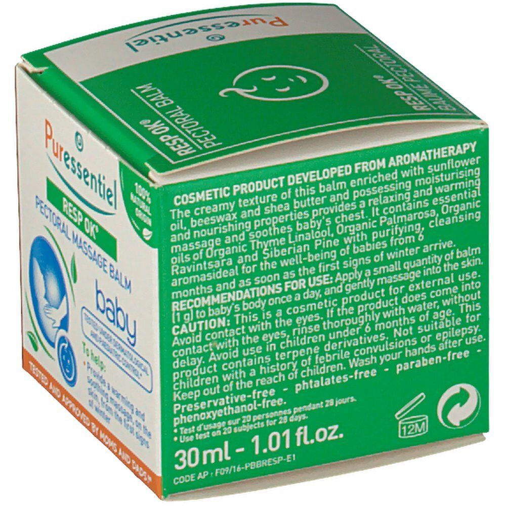 Puressentiel RESP OK® Baume de Massage pectoral bébé