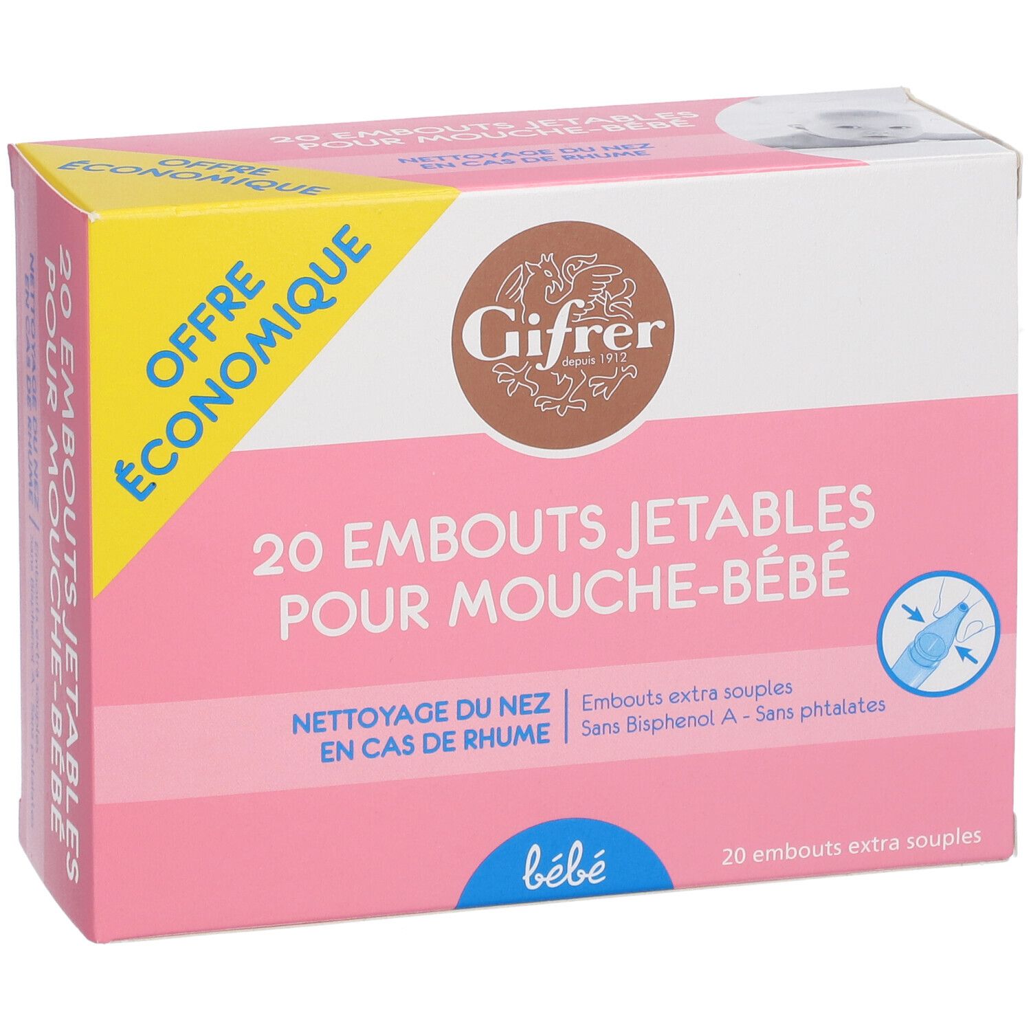 Gifrer Embouts jetables pour mouche-bébé