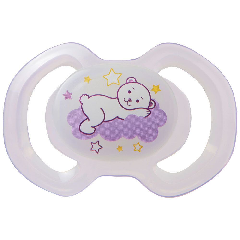 bébisol Sucette nuit Réversible silicone -6 mois (Couleur non sélectionnable)